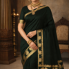 Dark green drape