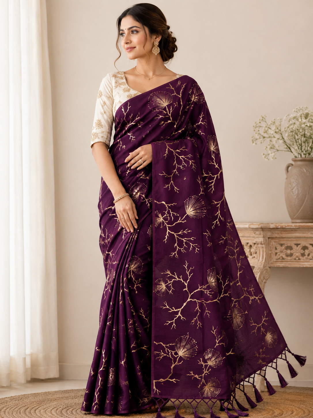 Roshini Collections-Designer Ware Blouse Concept Sarees - Image 5