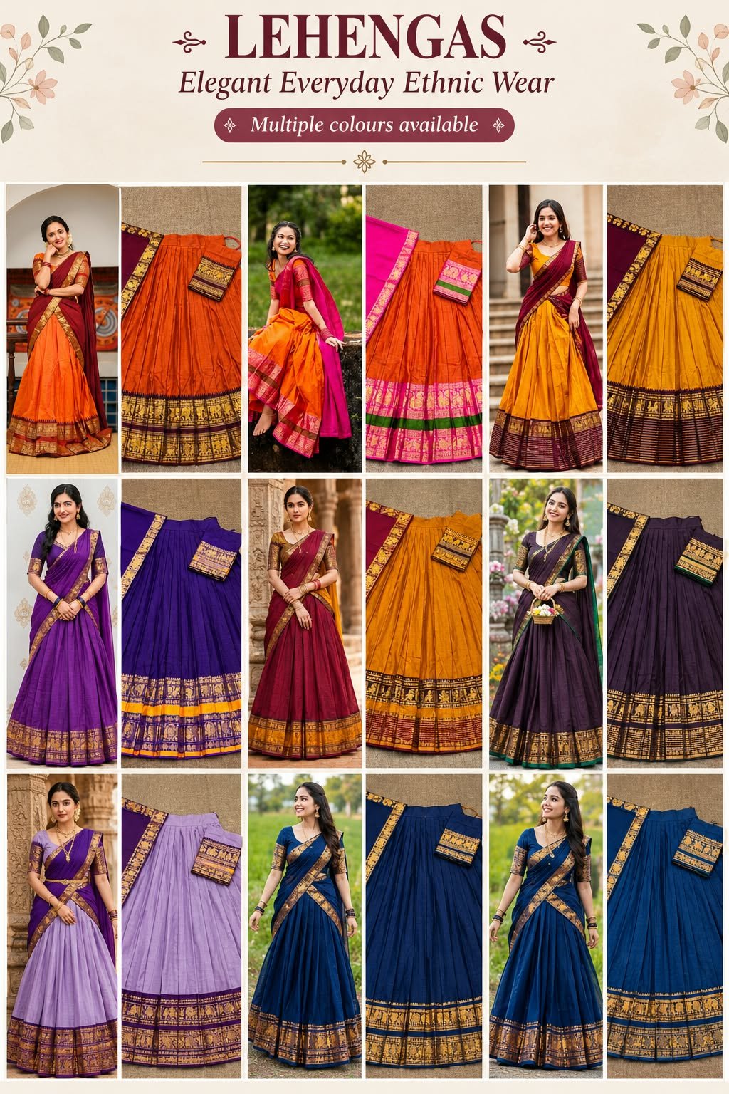 Fully stitched Lengha with unstitched blouse - Image 1