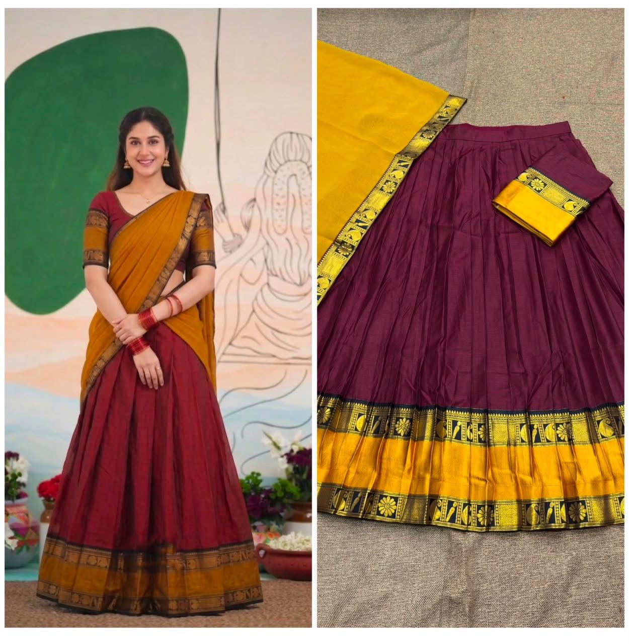 Fully stitched Lengha with unstitched blouse - Image 6