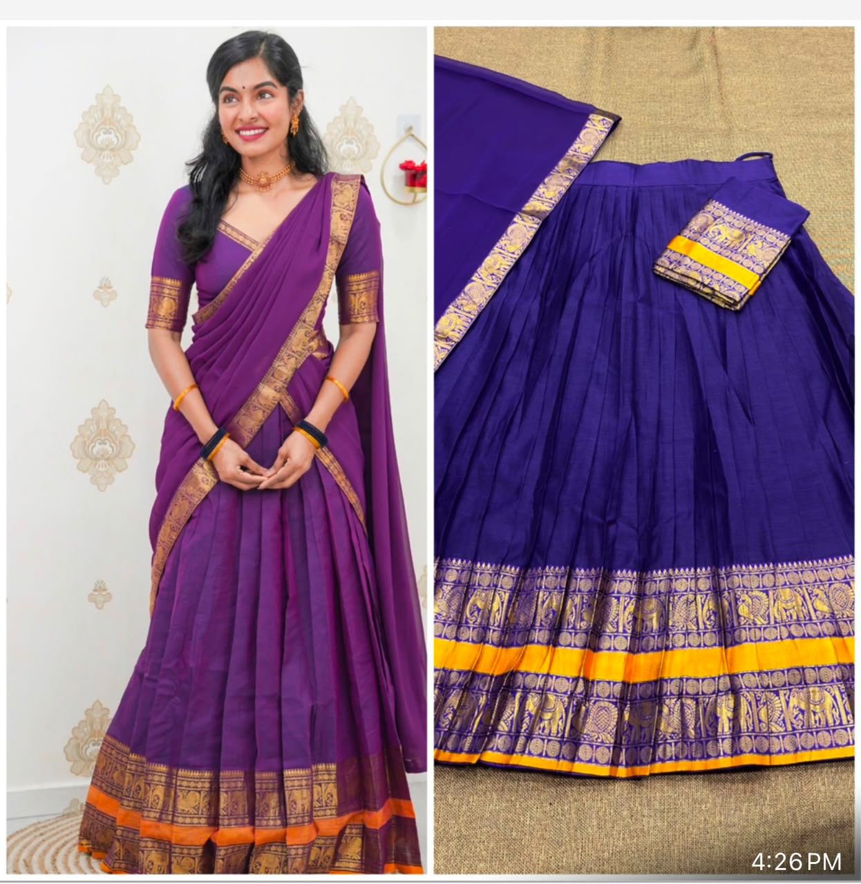 Fully stitched Lengha with unstitched blouse - Image 5